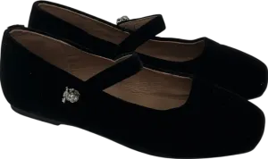 Age of Innocence Black Velvet Pumps With Dimante Detail UK 12.5 EU 31 