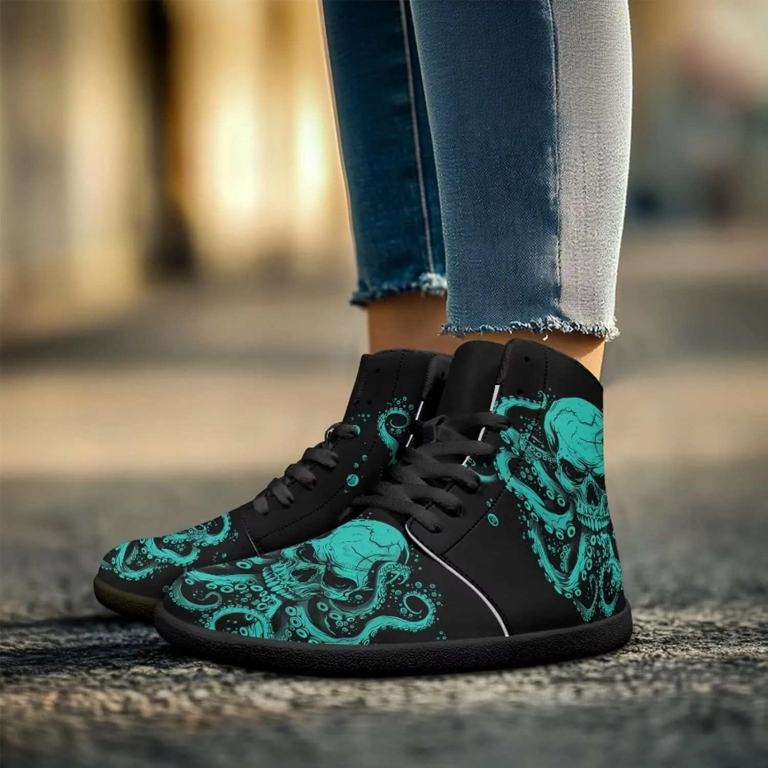 Binienty Mens Barefoot Shoes High Top Womens Minimalist Trail Running Barefoot Shoes Wide Toe Box