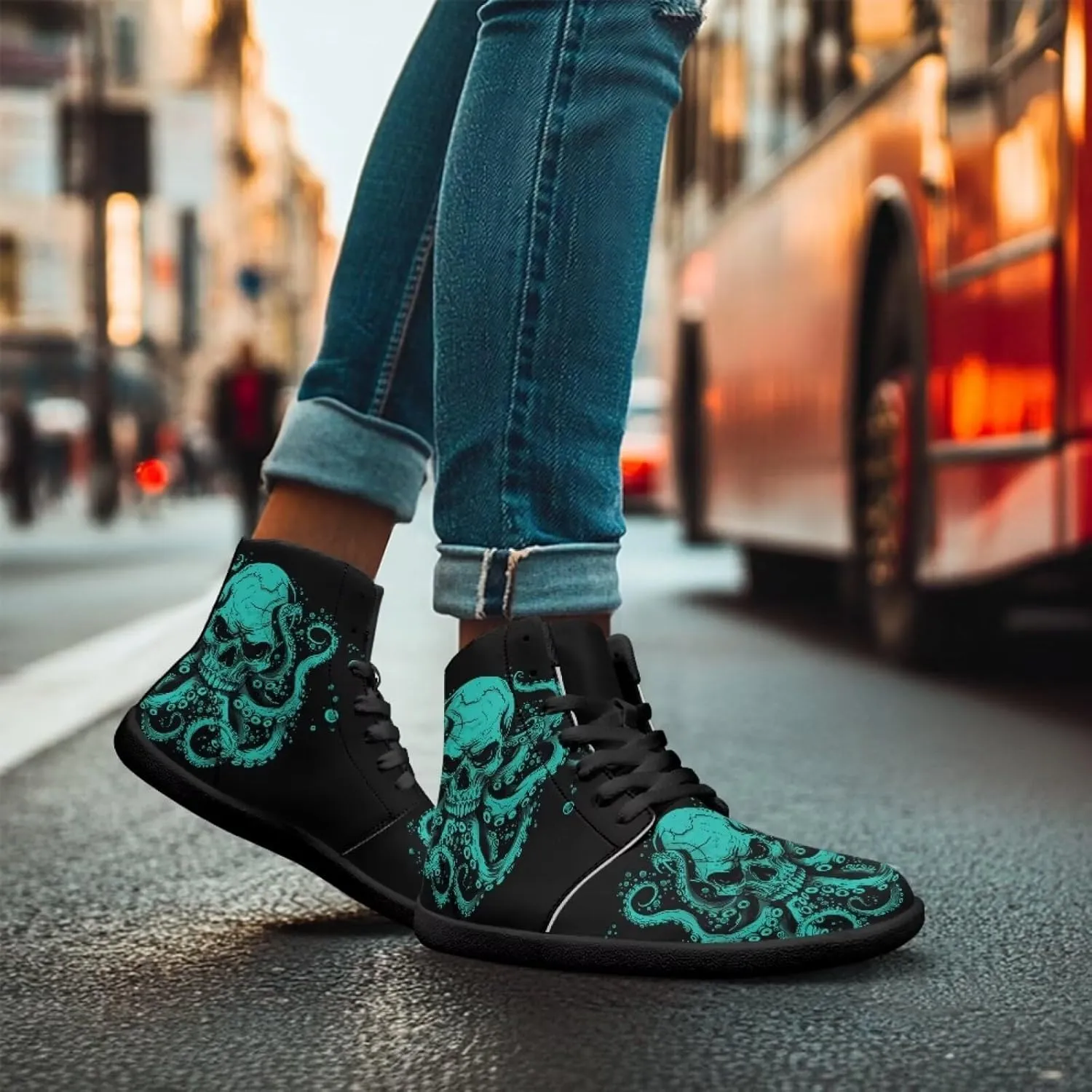 Binienty Mens Barefoot Shoes High Top Womens Minimalist Trail Running Barefoot Shoes Wide Toe Box