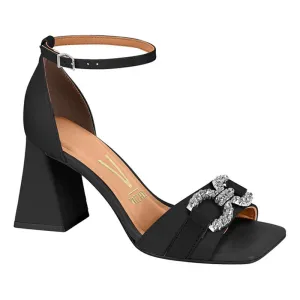 Black Ankle Strap Block Heels
