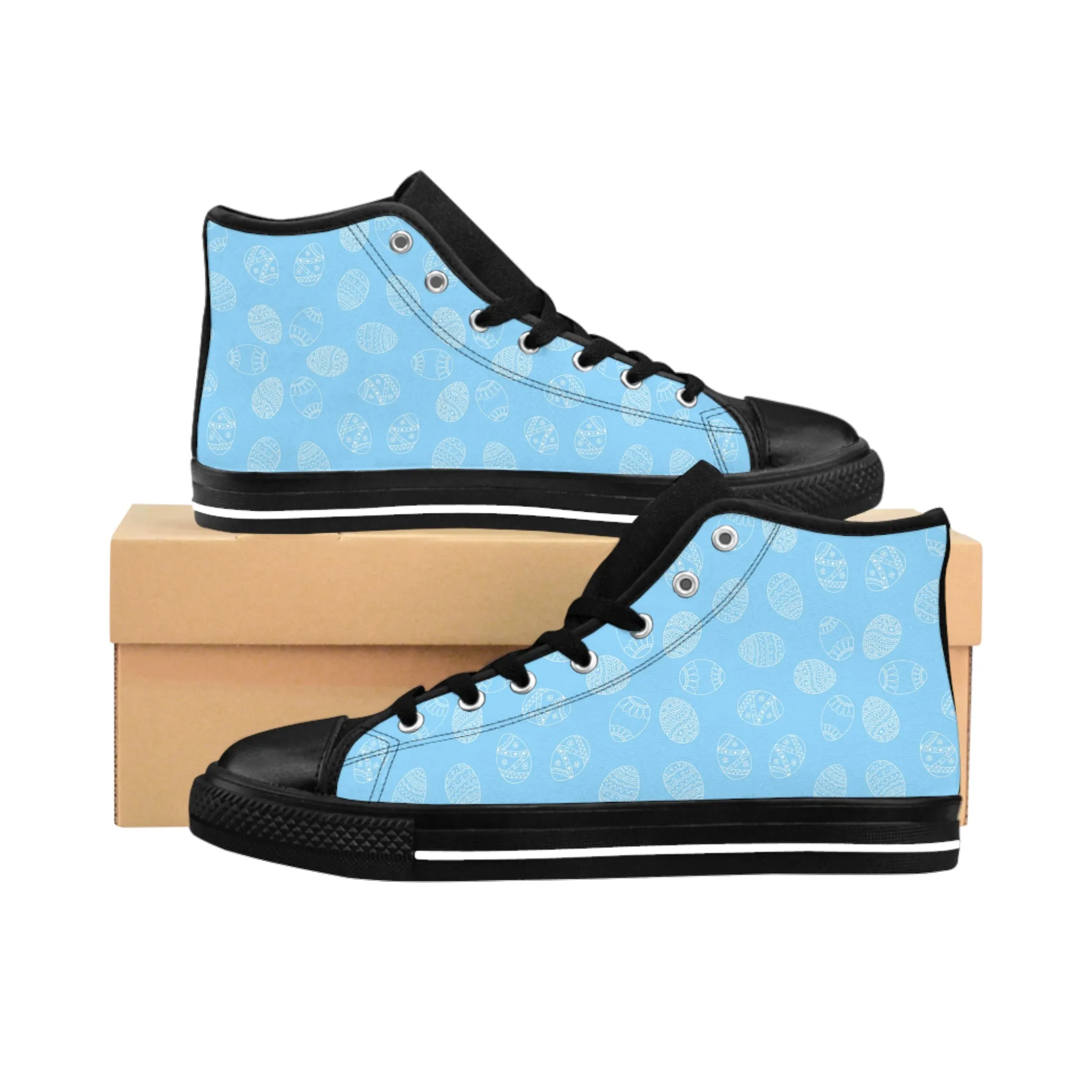 Blue Easter Eggs Women's Classic Sneakers