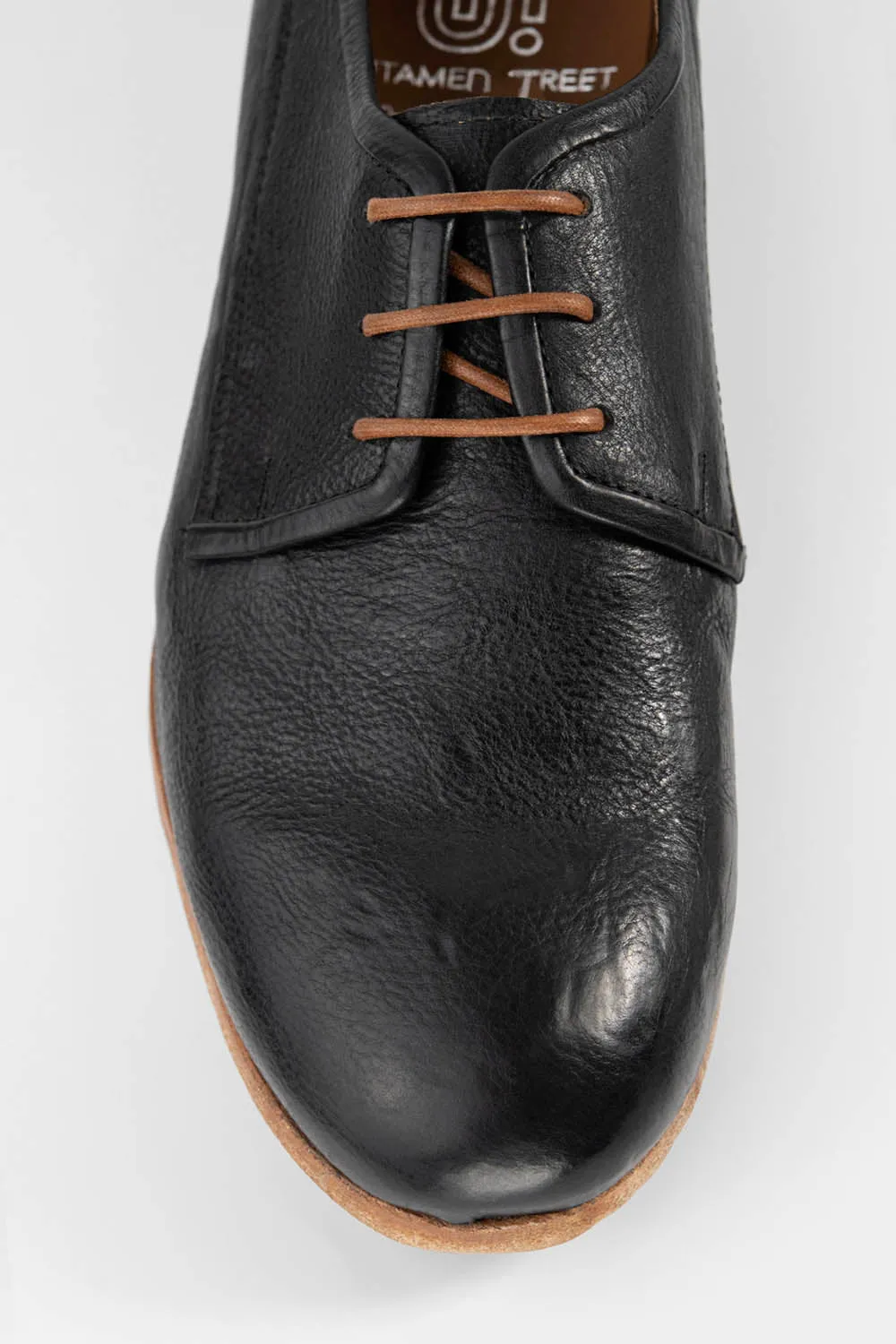 BRUCE rugged-black derby shoes.