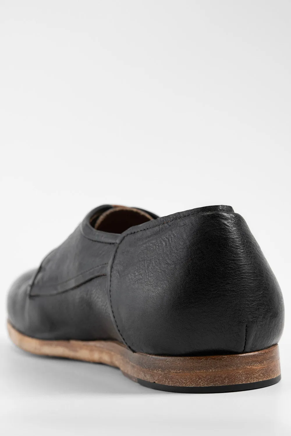 BRUCE rugged-black derby shoes.