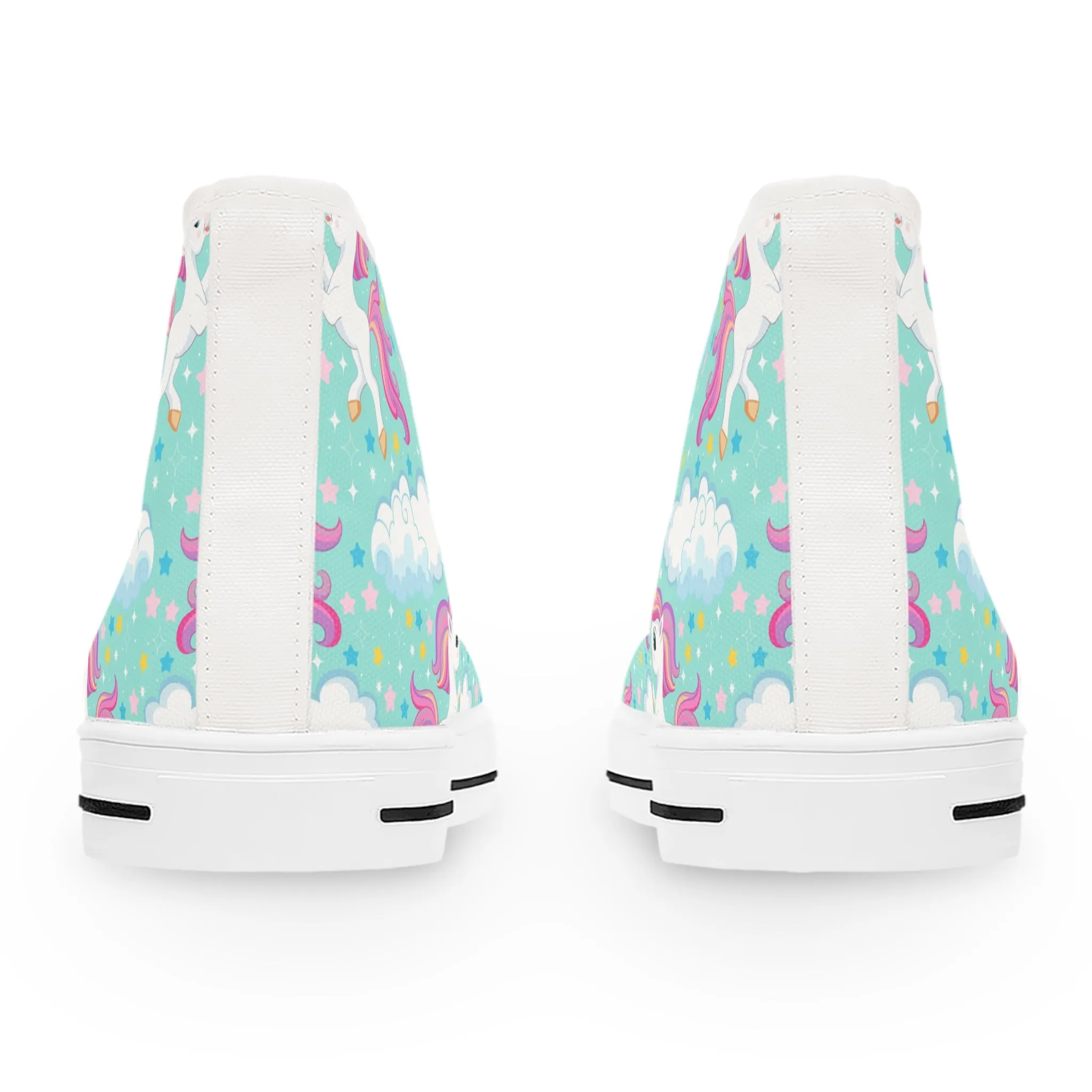 Cute Rainbow Unicorn Women's High Top Sneakers