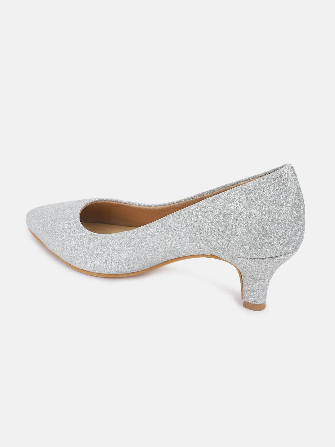 Embellished PU Kitten Pumps