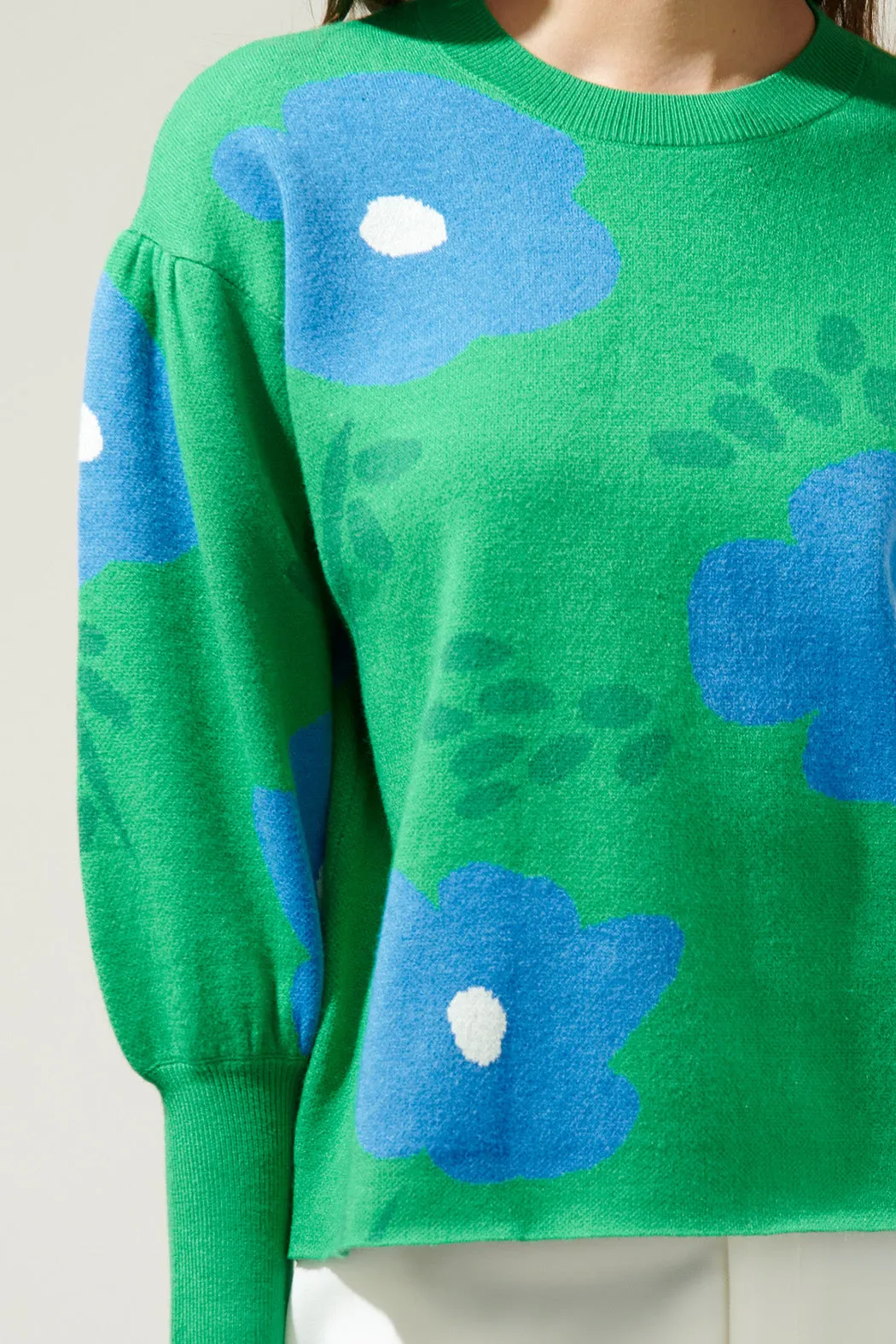 Fresh Pick Floral Puff Sleeve Sweater