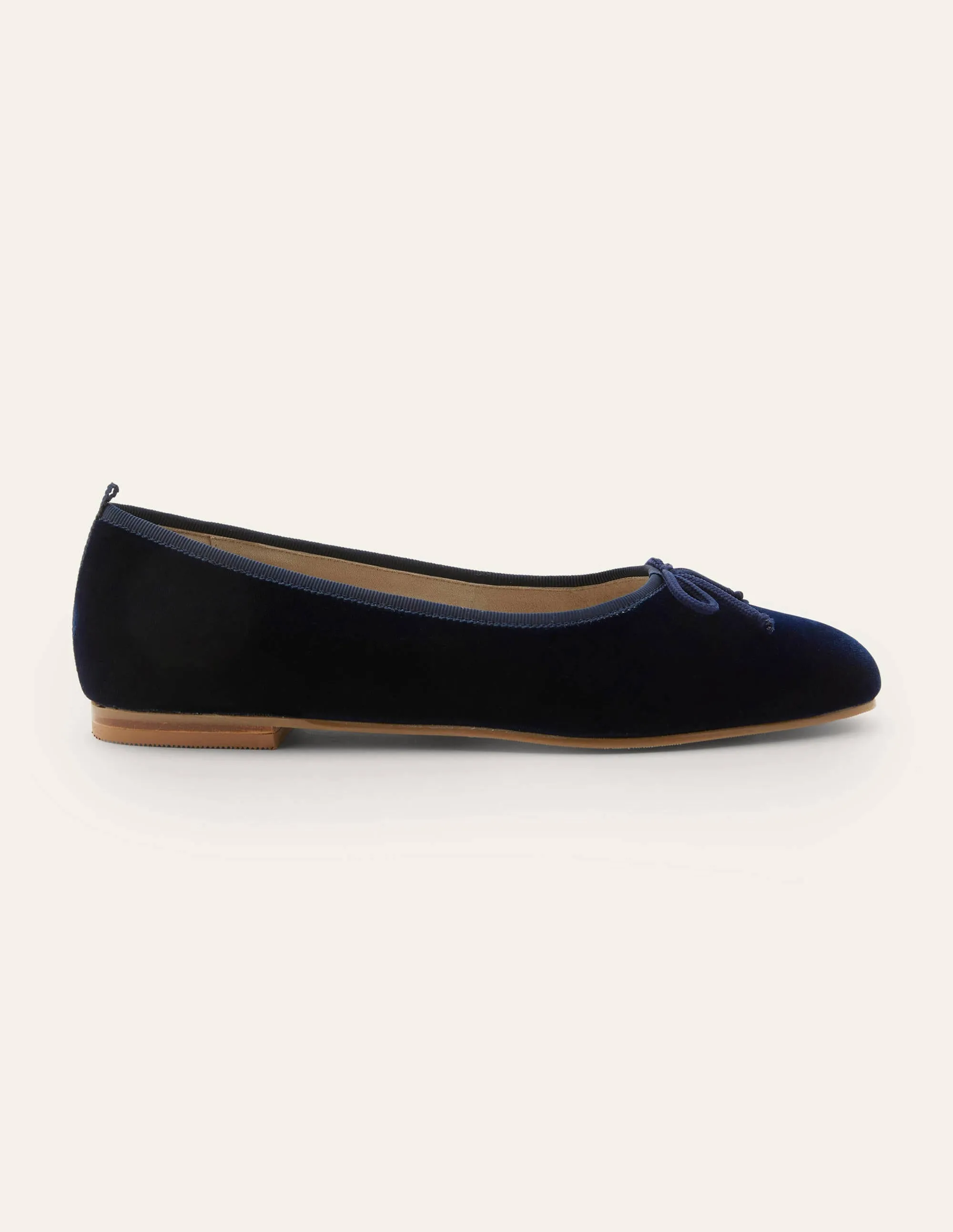 High Cut Ballerinas-Navy Velvet