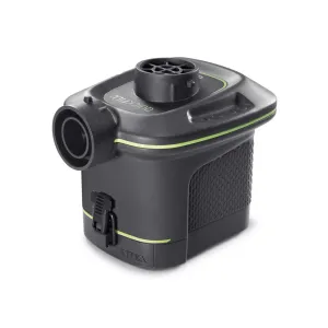 INTEX 66638E QuickFill Battery Pump: Inflates and Deflates Air Mattresses, Kayaks, Boats  Includes 3 Interrconnecting Nozzles  Sleek and Compact Design  420 L/Min Air Flow  Indoor and Outdoor Use