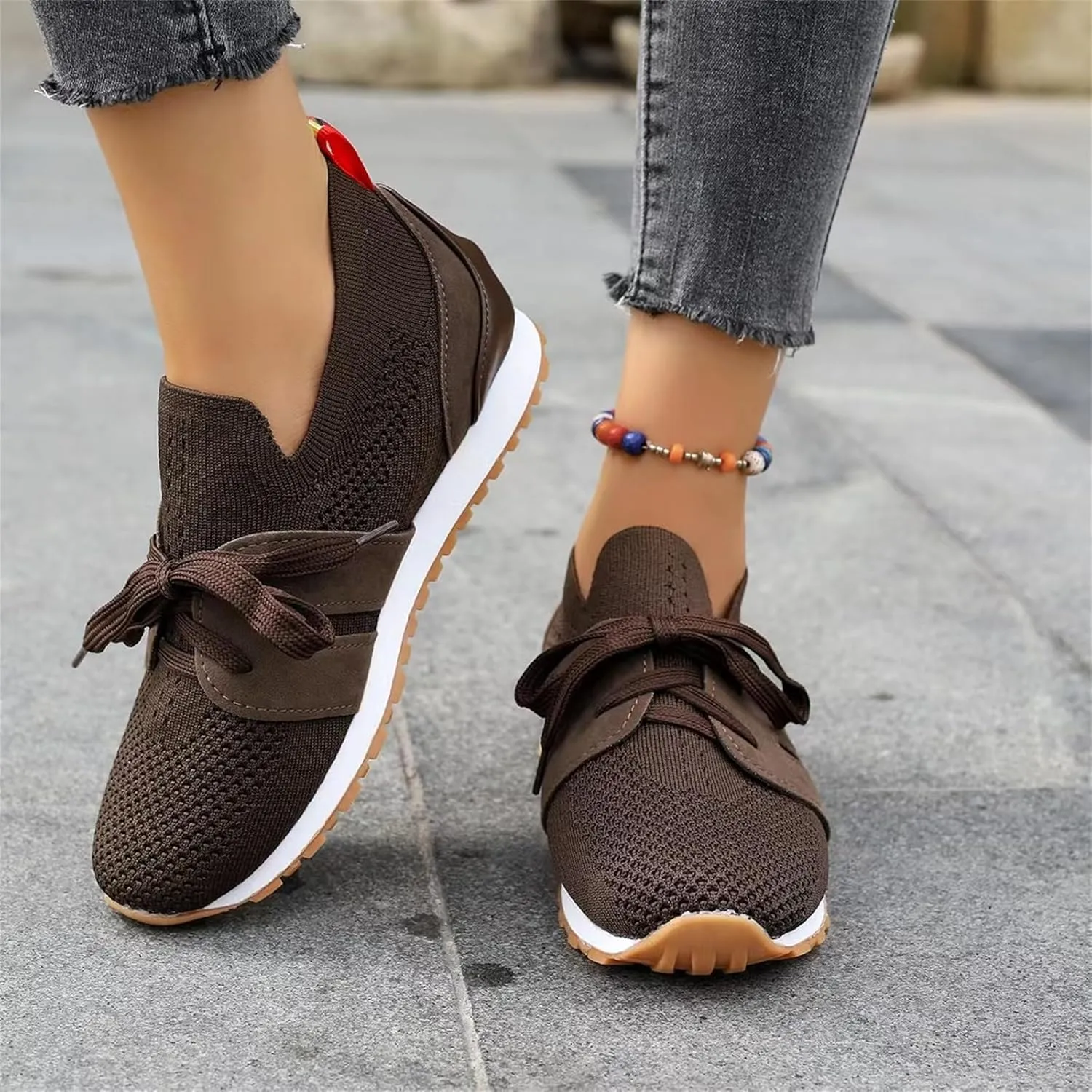 Ladmiple Running Shoes For Women Walking Tennis Shoes Slip On Memory Foam Lightweight Casual Non Slip Gym Athletic Sneakers