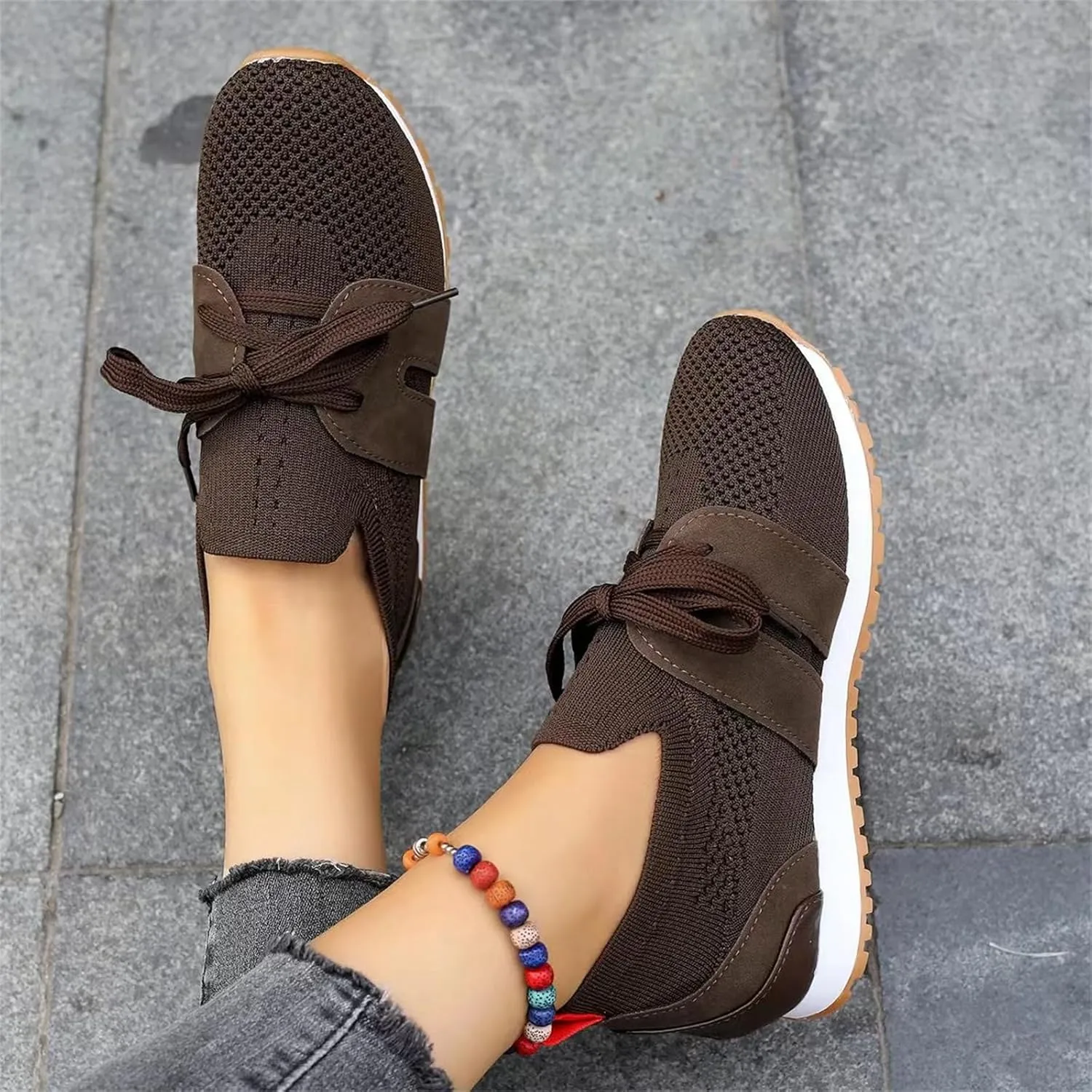 Ladmiple Running Shoes For Women Walking Tennis Shoes Slip On Memory Foam Lightweight Casual Non Slip Gym Athletic Sneakers