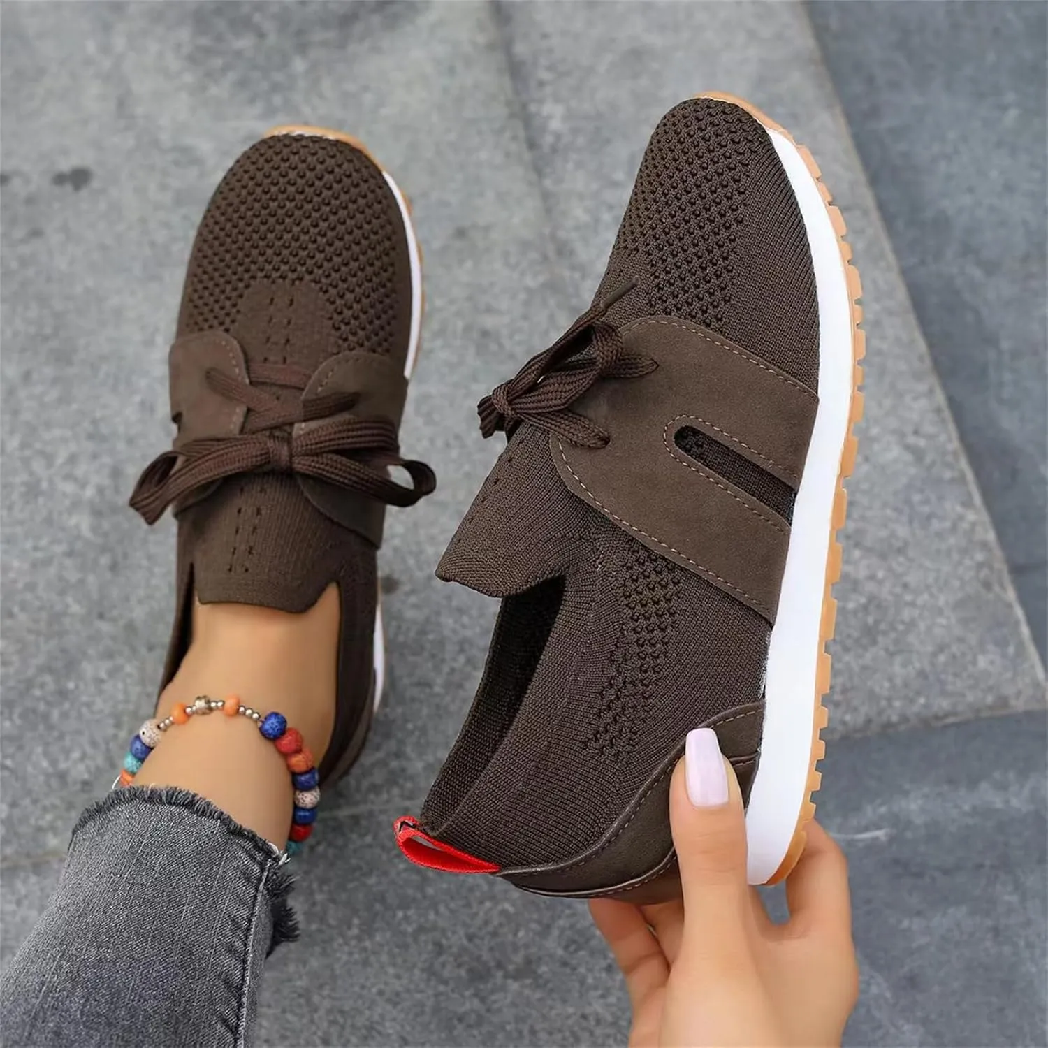 Ladmiple Running Shoes For Women Walking Tennis Shoes Slip On Memory Foam Lightweight Casual Non Slip Gym Athletic Sneakers