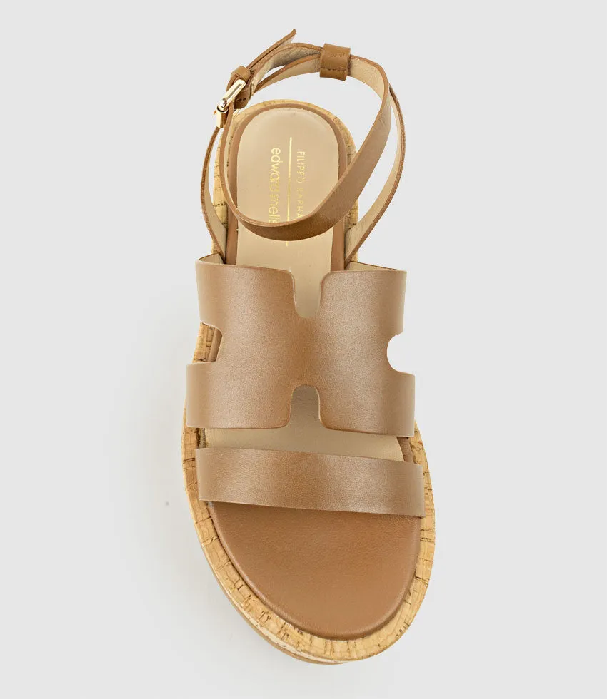 LEMUE H Front Sandal on Unit in Tan