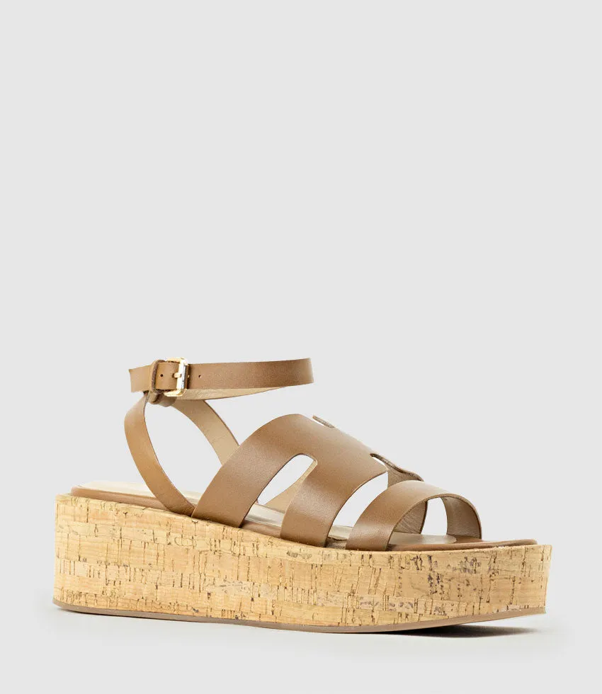 LEMUE H Front Sandal on Unit in Tan