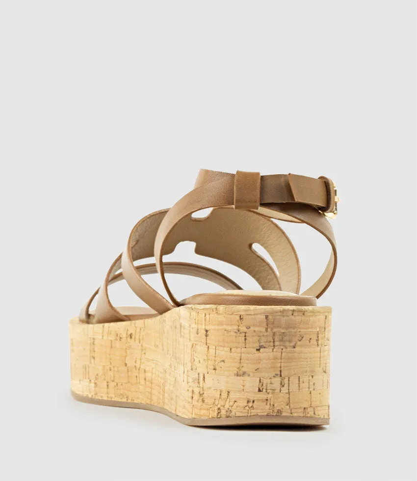 LEMUE H Front Sandal on Unit in Tan