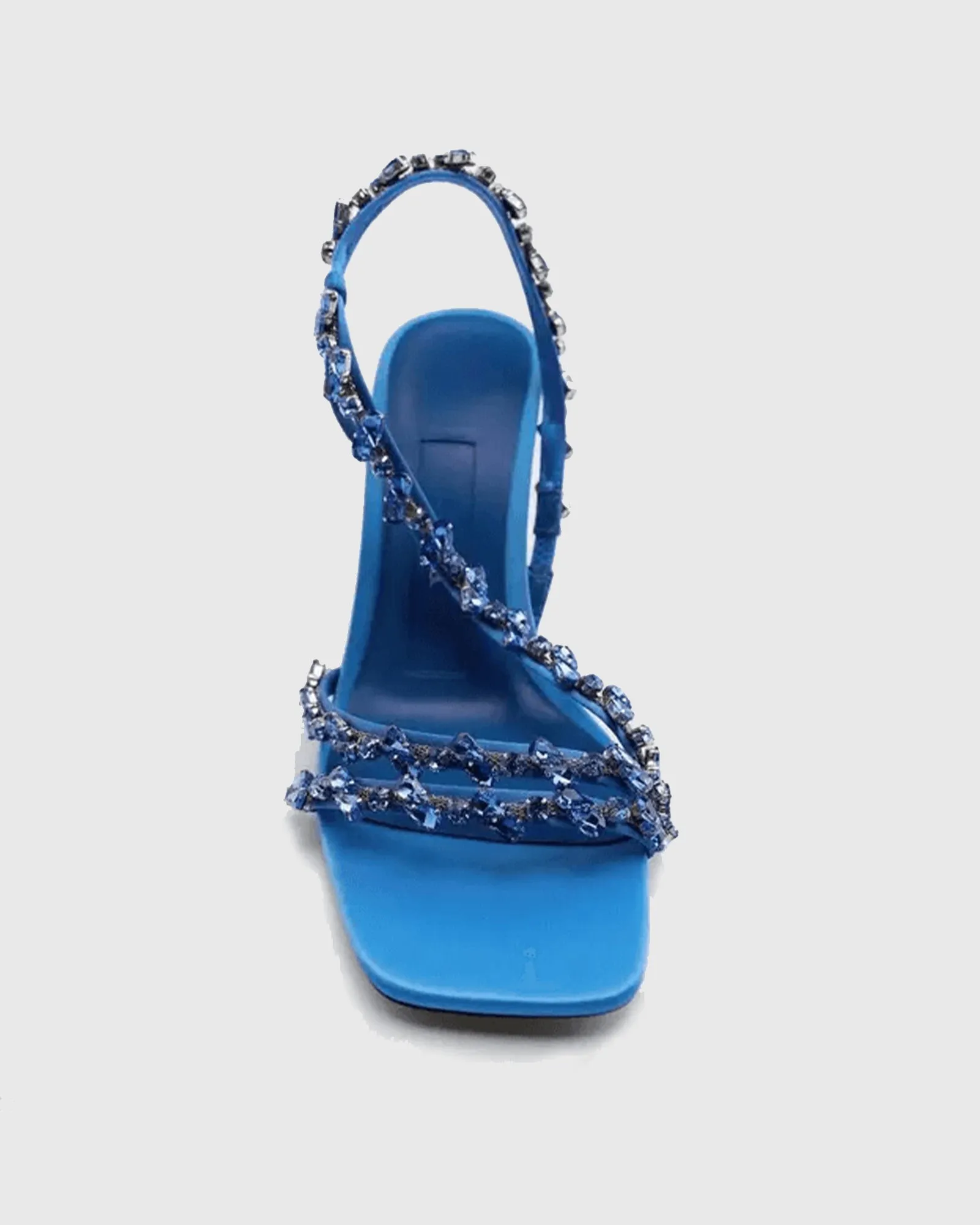 Riccarda Rhinestone Surround Sandals In Blue
