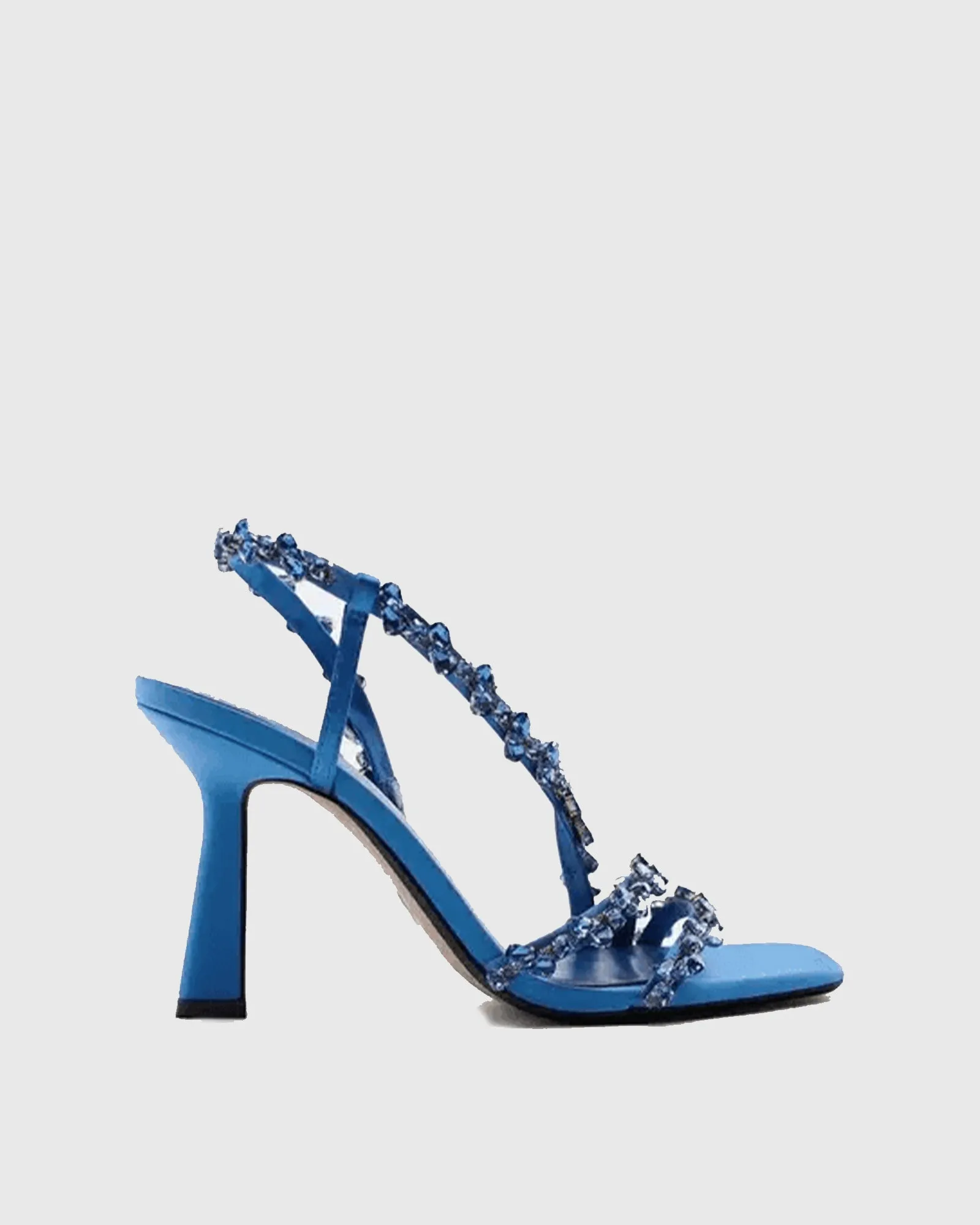 Riccarda Rhinestone Surround Sandals In Blue