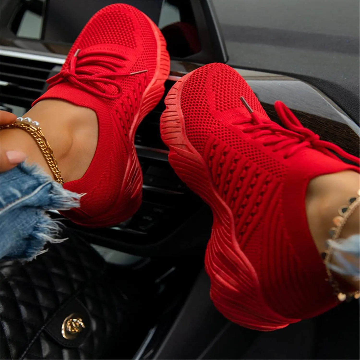 Running Shoes For Women Arch Support Walking Tennis Shoes Slip On Memory Foam Lightweight Non Slip Athletic Sneakers