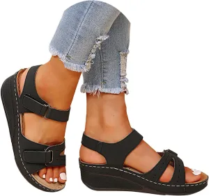 Sandals for Women 2024 Summer Waterproof Hiking Womens Sandals Comfortable Walking Athletic Outdoor Beach Sandals