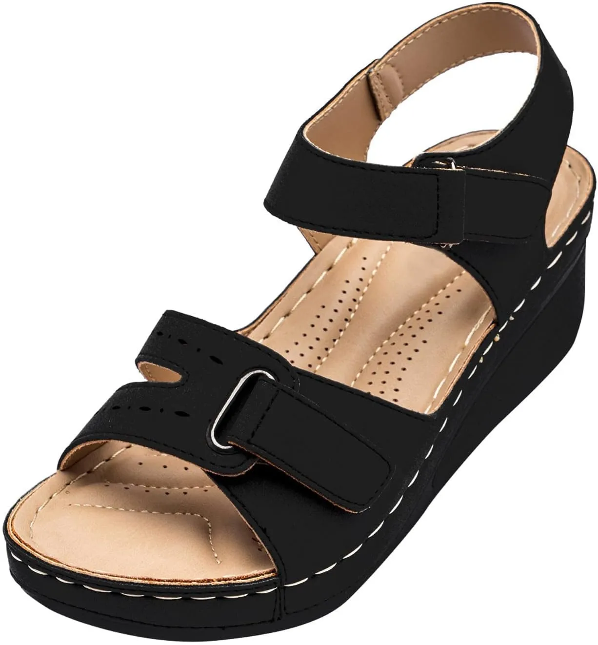 Sandals for Women 2024 Summer Waterproof Hiking Womens Sandals Comfortable Walking Athletic Outdoor Beach Sandals