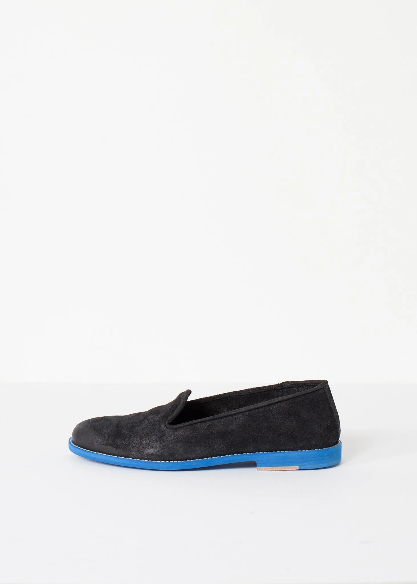 Suede Loafers - Black/Blue - Less Choice