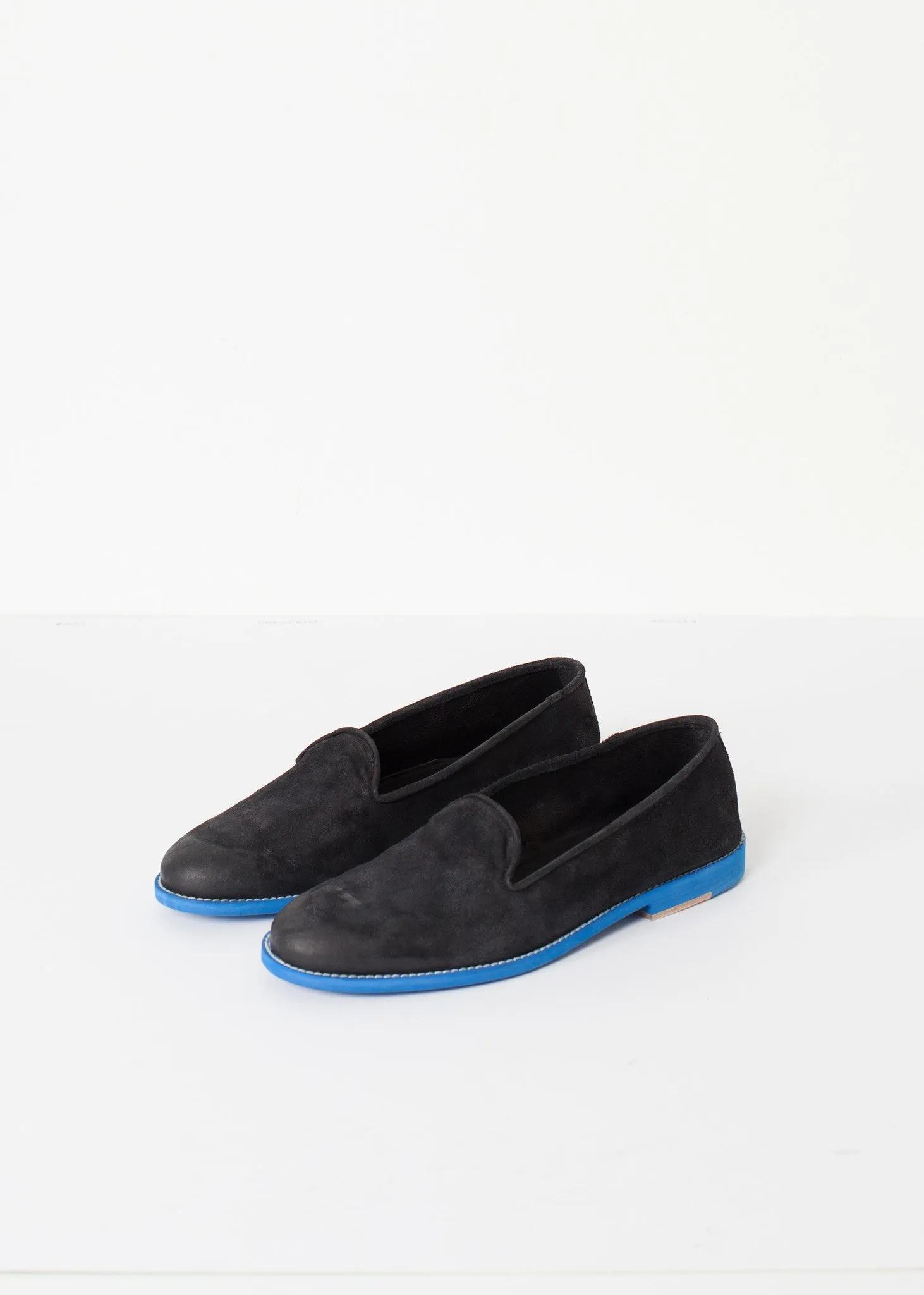 Suede Loafers - Black/Blue - Less Choice