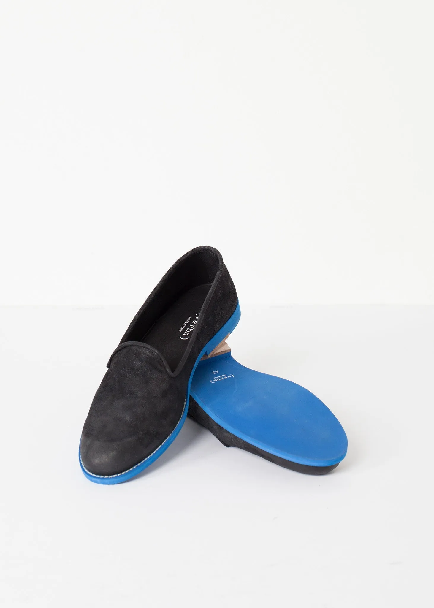 Suede Loafers - Black/Blue - Less Choice