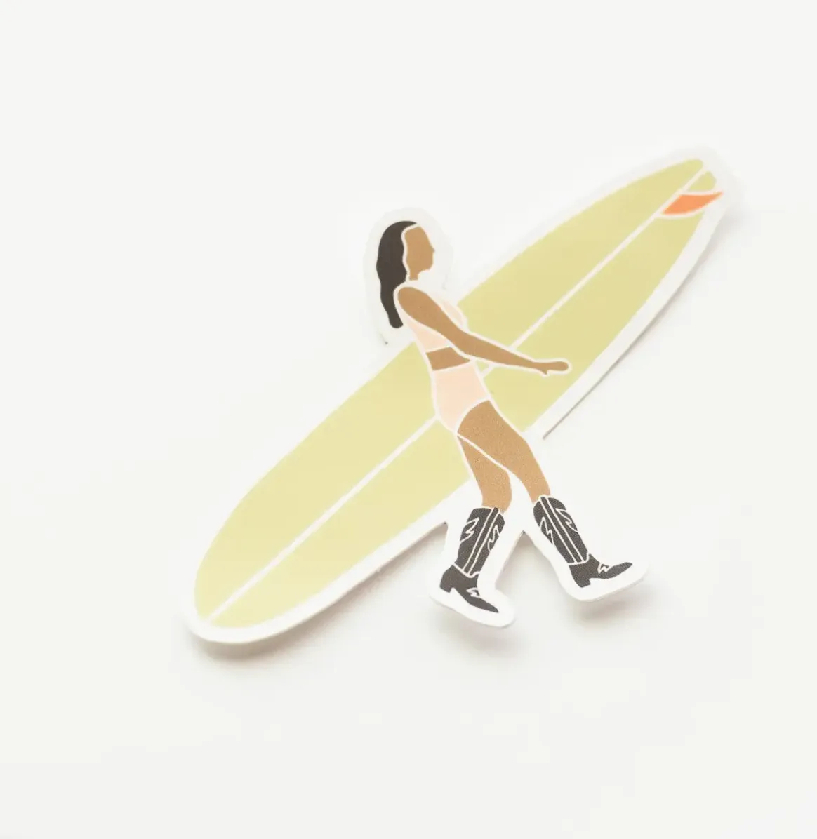 Surf Cowgirl Sticker - Green