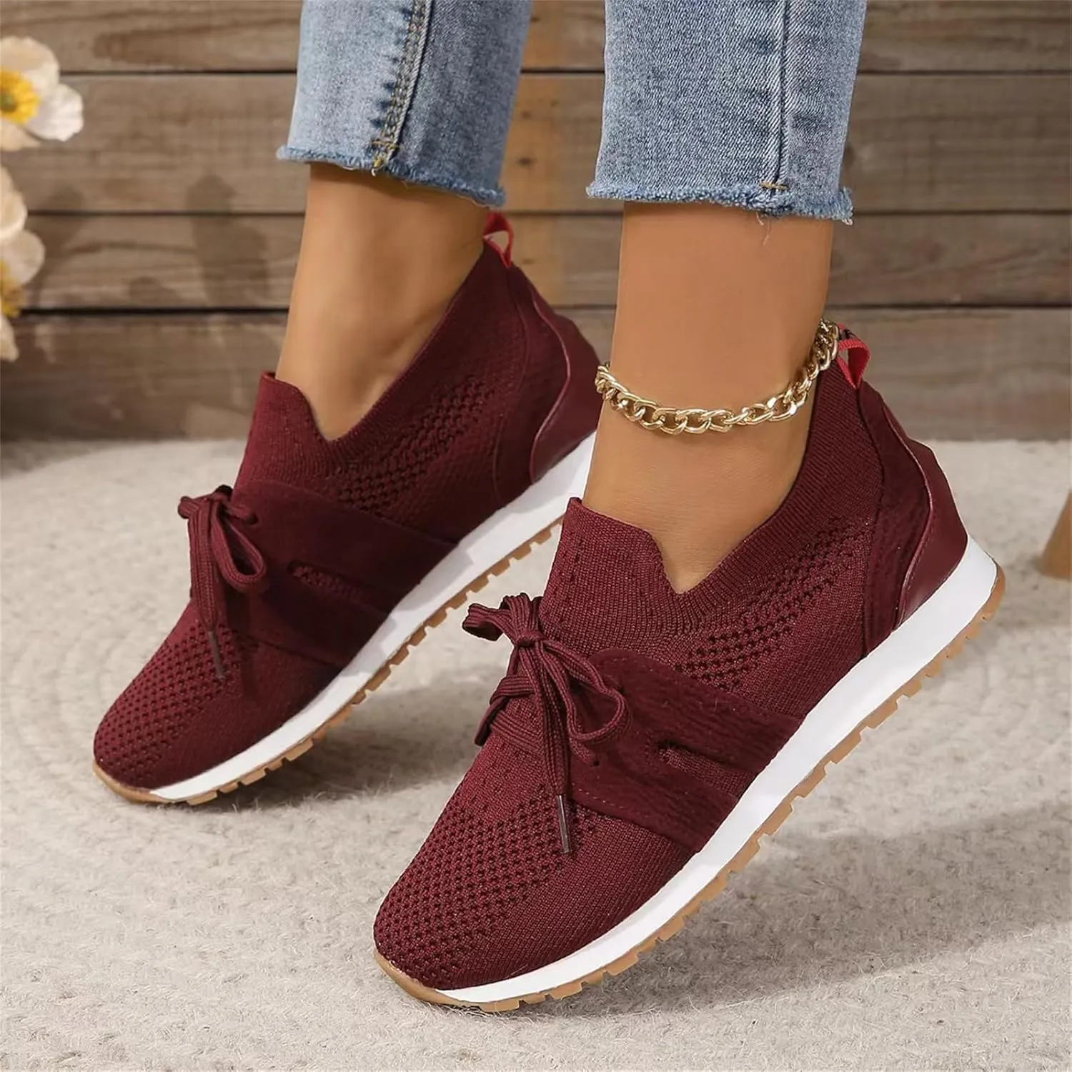 Tennis Shoes Womens Walking Running Slip On Non Slip Gym Workout Shoes Fashion Breathable Mesh Athletic Sneakers 2025