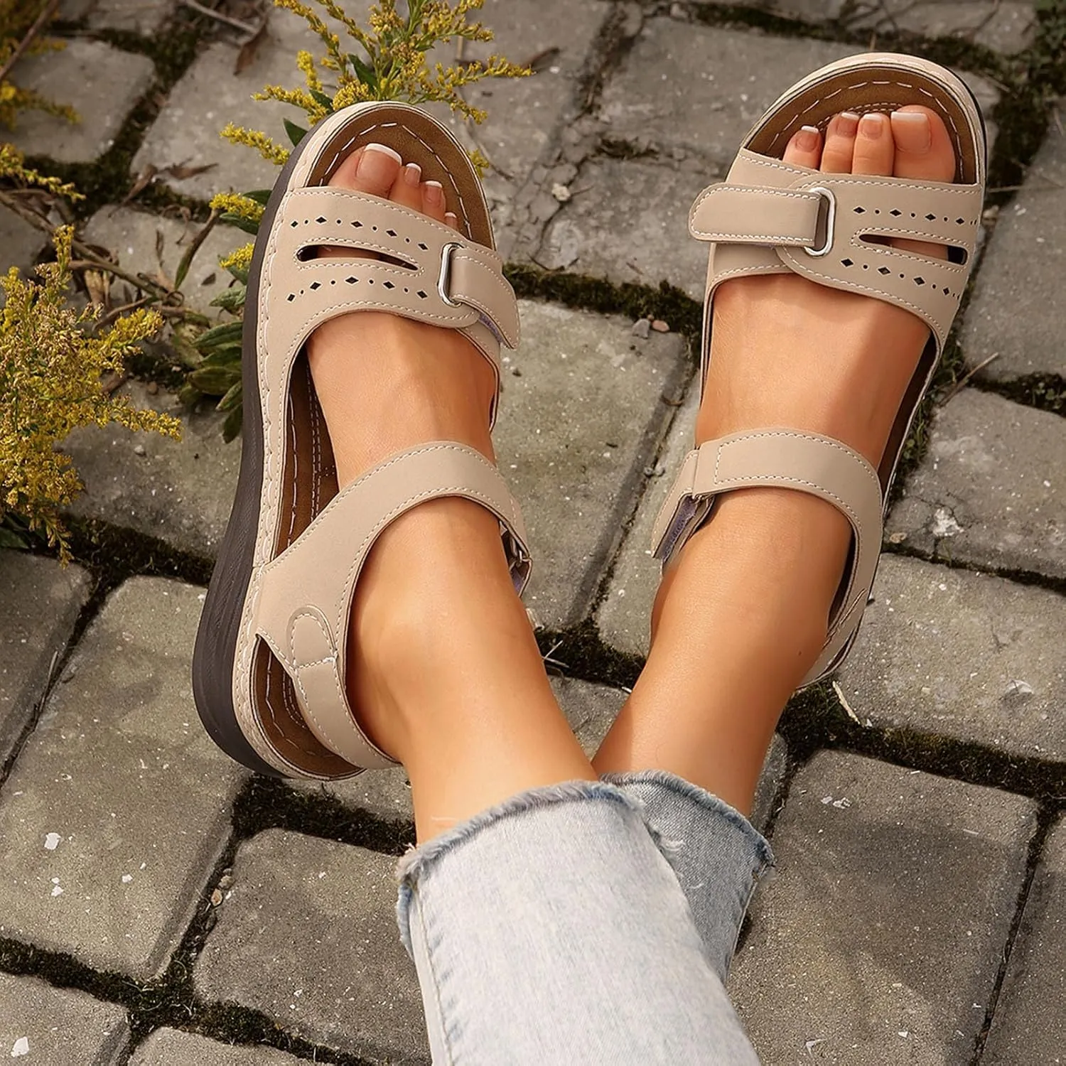 Womens Walking Sandals Comfortable Stylish Athletic Flat Summer Shoes for Hiking, Outdoors, Travel, Sports, Beach